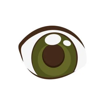 Anime eyes style comic Illustrazione stock
