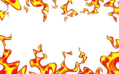 Anime fire background frame Illustrazione stock