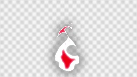 Anime fire red and white with alpha channel, cartoon fire Видео 266418367