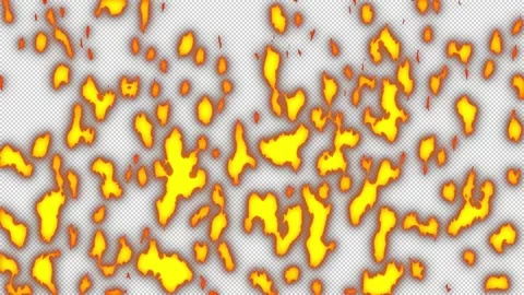 Anime fire with transparent background Stock Footage 323066274