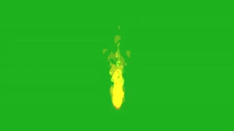 Anime flames motion graphics with green screen background Stock Footage 157347892
