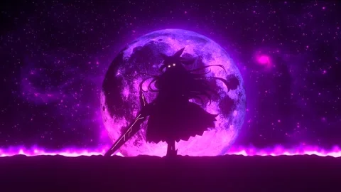 Anime girl inversion with sword in hand | Stock Video | Pond5