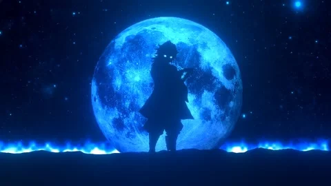 Anime guy demon hunter Stock Footage 283462551