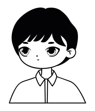 Anime guy design Stock Illustration