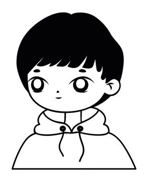 Anime guy illustration Stock Illustration