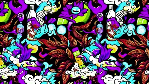 Anime Hemp Pulse – Diagonal motion Stock Footage 306481187