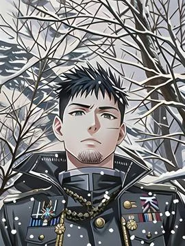 Anime look men Stockillustratie