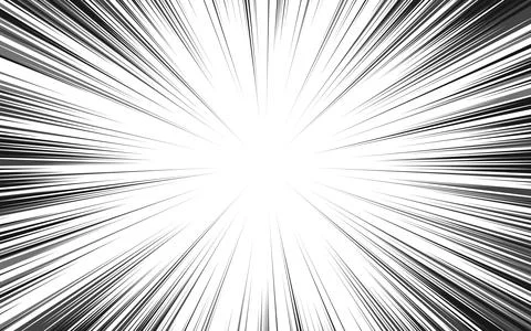 Anime manga action frame lines. Abstract explosion template with speed line.. Stock Illustration