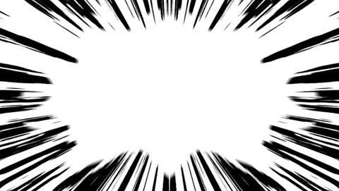 Anime manga comic action speed lines motion frame background Stock Footage 344798221