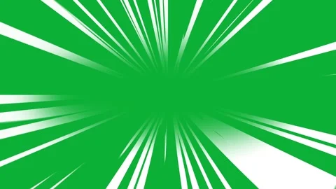 Anime mangga style comic speed line background animation on green screen, flash  Stock Footage 291393485
