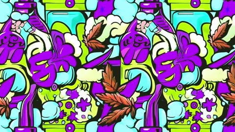 Anime Smoke Loop – Diagonal motion Video stock 306486354