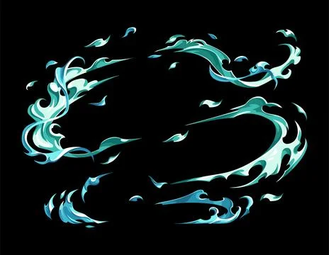 Anime smoke splashes magic effect Stockillustratie