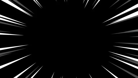 Anime speed line background animation. Comic speed radial lines Stock Footage 261051298