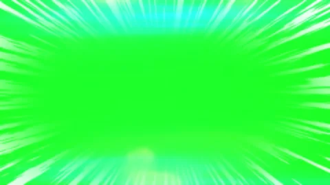 Anime speed lines on green screen. Manga style action background for motion Stock Footage 340118838