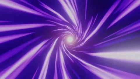 Anime Speed Lines Tunnel Loop - Purple Wormhole Space Flight 스톡 동영상 336703881