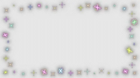 An anime-style 2D effect featuring colorful stars that sparkle like neon lights Video stock 341546610