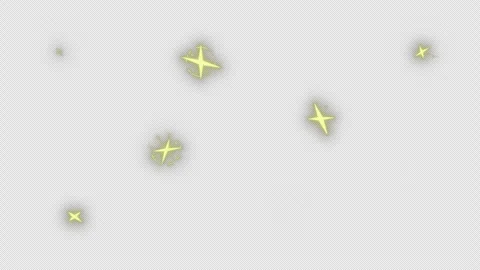An anime-style 2D effect featuring yellow stars that sparkle like neon lights Stock Footage 341546982