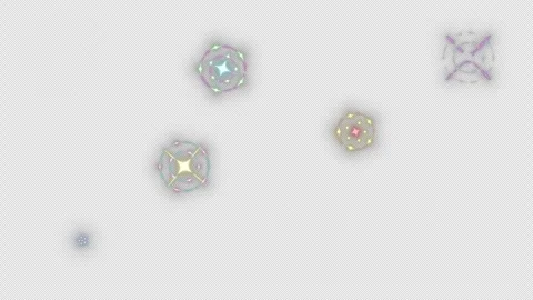 An anime-style 2D effect featuring colorful stars that sparkle like neon lights Stock Footage 342736847