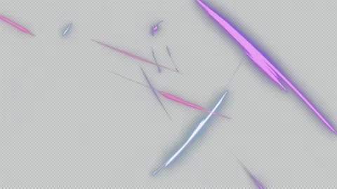 Anime-style animation effects with a retro, striking, and slashing impact Video stock 343143347