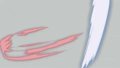 Anime-style animation effects with a retro, striking, and slashing impact Video stock 343143351