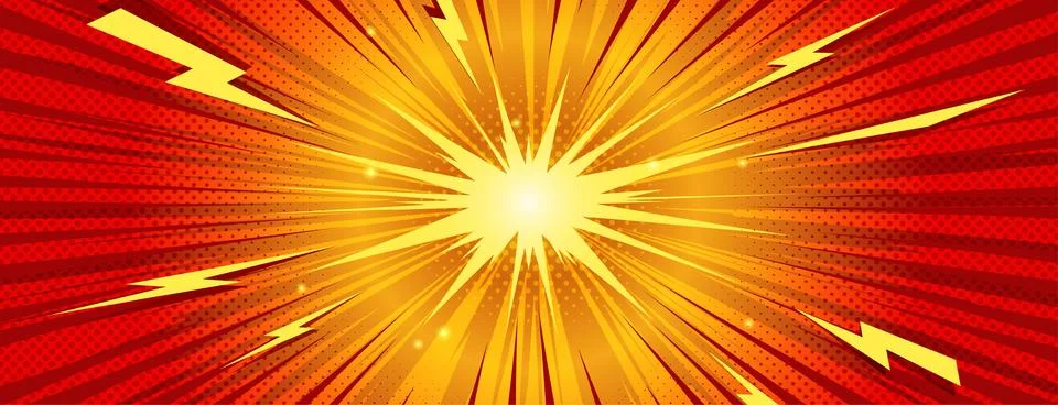 Anime style explosion - comic book blast Stock Illustration