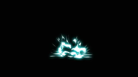 Anime style explosions and magic elements, overlay and green screen, 4k 2D anima Stock Footage 204158859