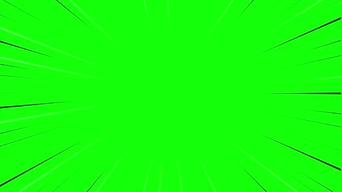 Anime style speed lines effect on green screen background for motion graphics Stock Footage 346724627