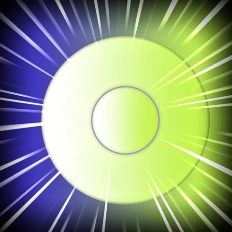 Anime Style Speed Lines with Glowing Lime Green Orb Loop Stock Footage 333904017