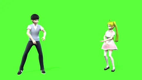 Anime Teens Relationship Dynamic Movement Stock Footage 319533311