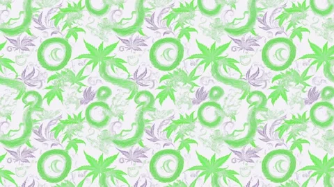 Anime Weed Ascent – Vertical Motion Stock Footage 306474077