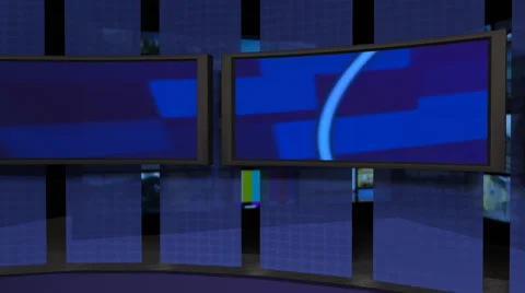 AnimSet 005 Left Shot Screens with Desk Animated Stock-Footage 60558377