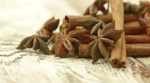 Anise and cinnamon Stock Footage 49799098