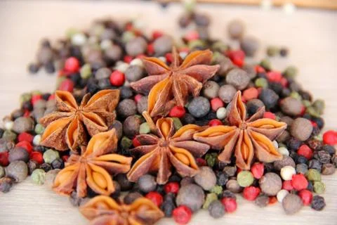 Anise and pepper Stock Photos