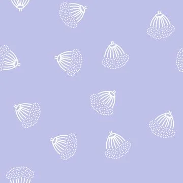 Anise plant line seamless pattern Stock Illustration