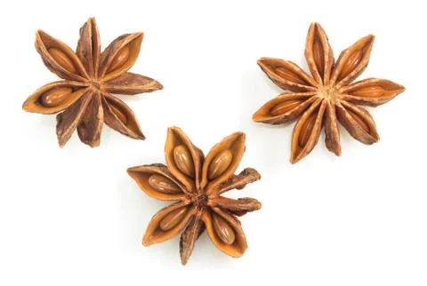 Anise star on white background Stock Photos