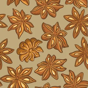 Anise vector pattern Stock Illustration