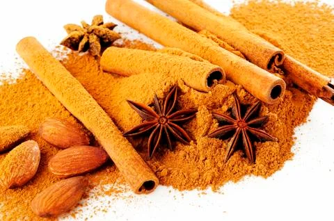 Anise on white background Stock Photos