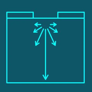 Anisotropic Etch - fast vertical, slow lateral etch rate for straight walls イラスト素材