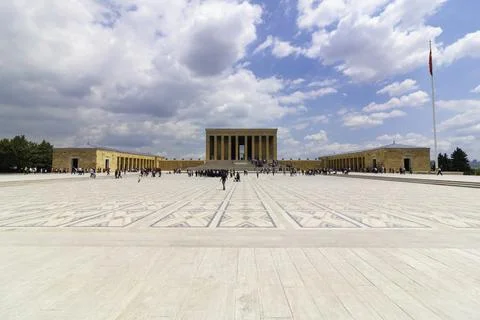 Anitkabir in Ankara. Wide angle view of Anitkabir. Stock Photos