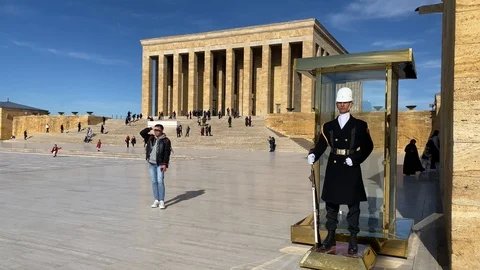 Anitkabir (Mausoleum), Ankara-Turkey Video stock 125933232