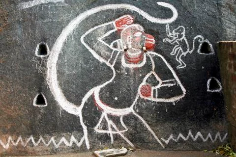 Anjaneya, the Monkey God Stock Photos