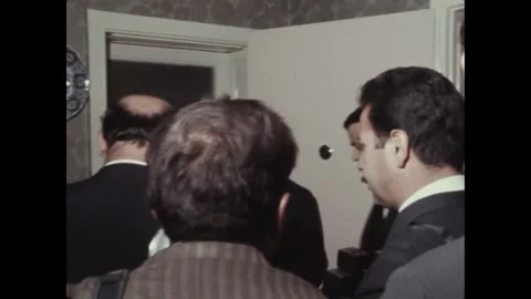 ANKARA - 1969 - The Apollo 11 astronauts arrive at a party hosted by Turkish Stock Footage 340666013