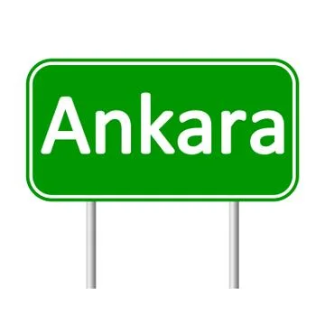 Ankara road sign. Stock Illustration