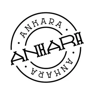 Ankara stamp on white Stock Illustration