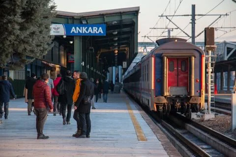Ankara Train station Stock Photos