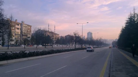 Ankara TURKEY DEC 2017: Cayyolu Street Video stock 83520729