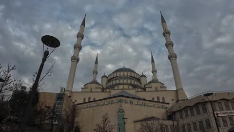 Ankara, Turkey - December 6, 2025 - the majestic Kocatepe Mosque Stock Footage 326463551