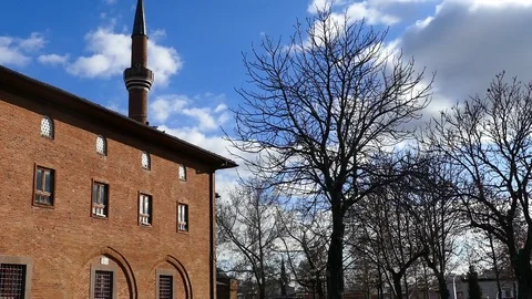 Ankara turkey ulus, January 23, 2020, the Haci Bayram Veli Tomb Stock Footage 123873095