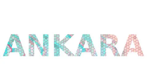 ANKARA Word text design image stock Stock Illustration