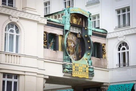 Anker clock, vienna Stock Photos